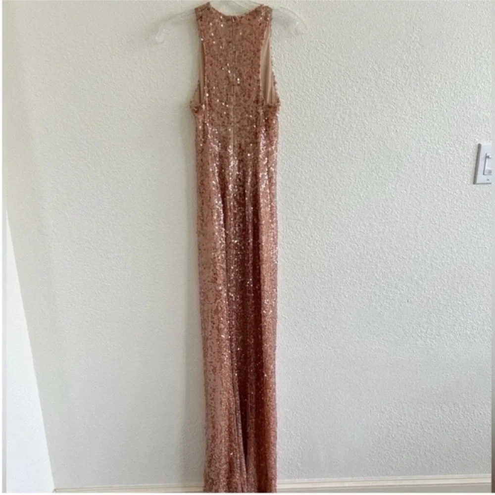 Galvan London Sequin Racerback Column Gown - Picture 6 of 12